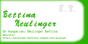 bettina neulinger business card